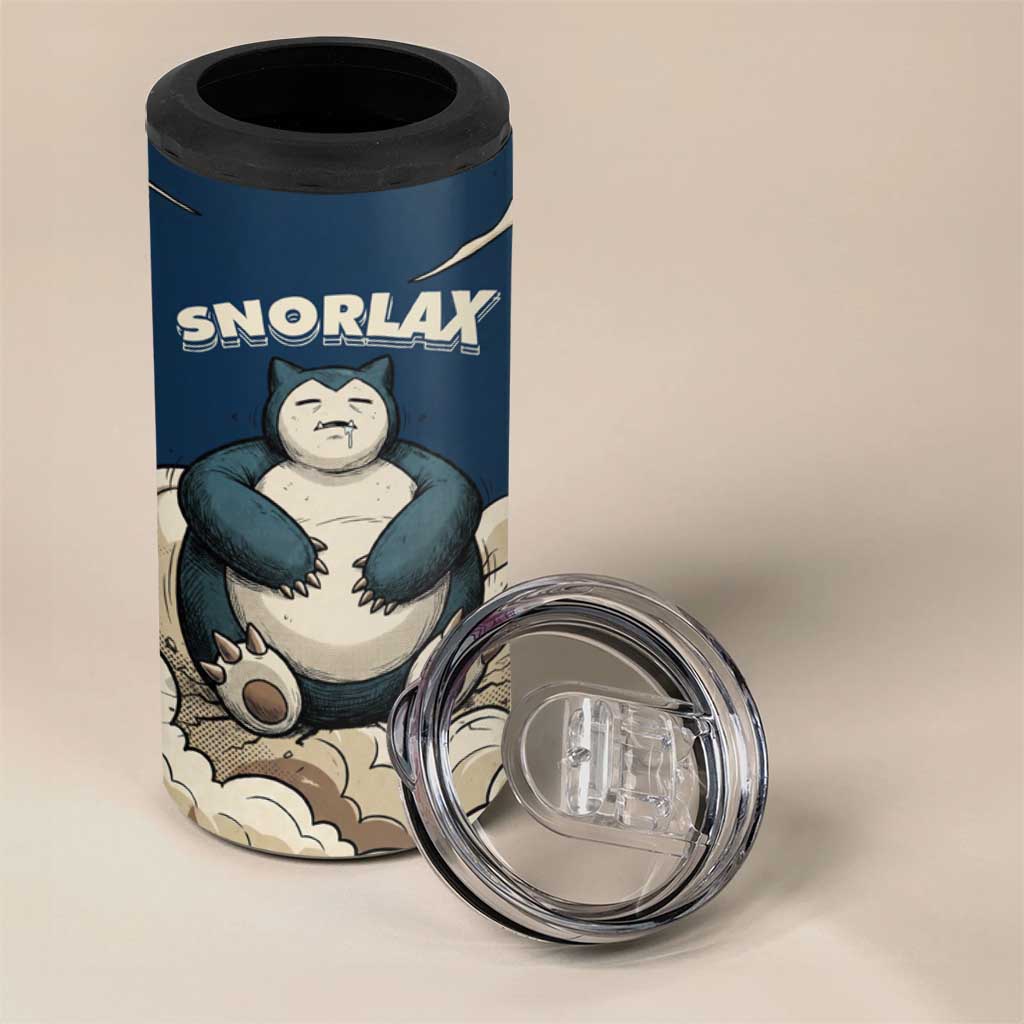 Snorlax Sleeping Cloud 4 in 1 Can Cooler Tumbler Snorlax Zzz... Peace in Every Puff of Sleep