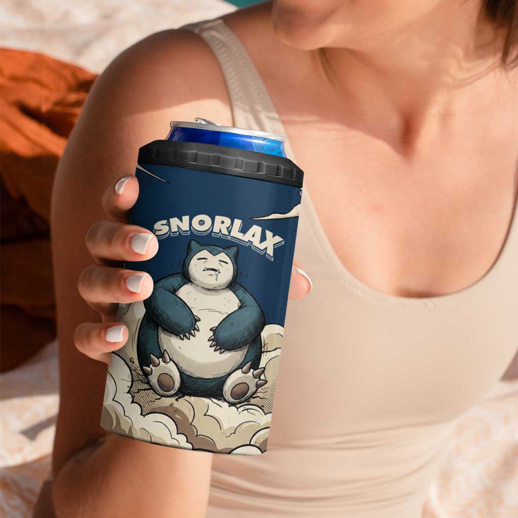 Snorlax Sleeping Cloud 4 in 1 Can Cooler Tumbler Snorlax Zzz... Peace in Every Puff of Sleep