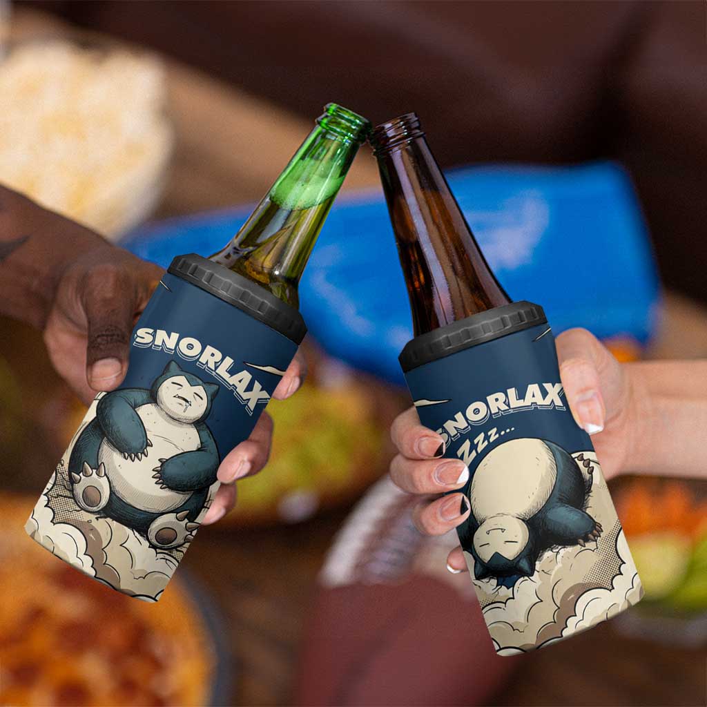 Snorlax Sleeping Cloud 4 in 1 Can Cooler Tumbler Snorlax Zzz... Peace in Every Puff of Sleep