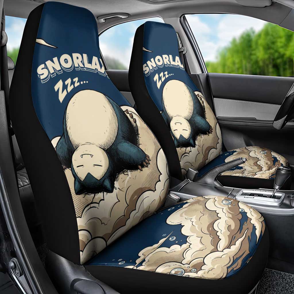 Snorlax Sleeping Cloud Car Seat Cover Snorlax Zzz... Peace in Every Puff of Sleep