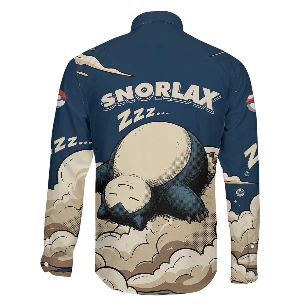 Snorlax Sleeping Cloud Family Matching Off Shoulder Maxi Dress and Hawaiian Shirt Snorlax Zzz... Peace in Every Puff of Sleep