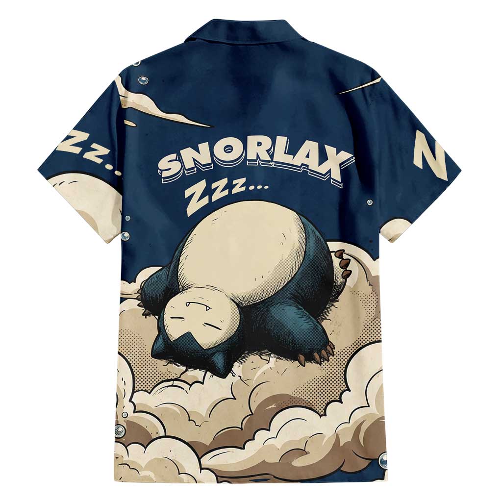 Snorlax Sleeping Cloud Family Matching Summer Maxi Dress and Hawaiian Shirt Snorlax Zzz... Peace in Every Puff of Sleep