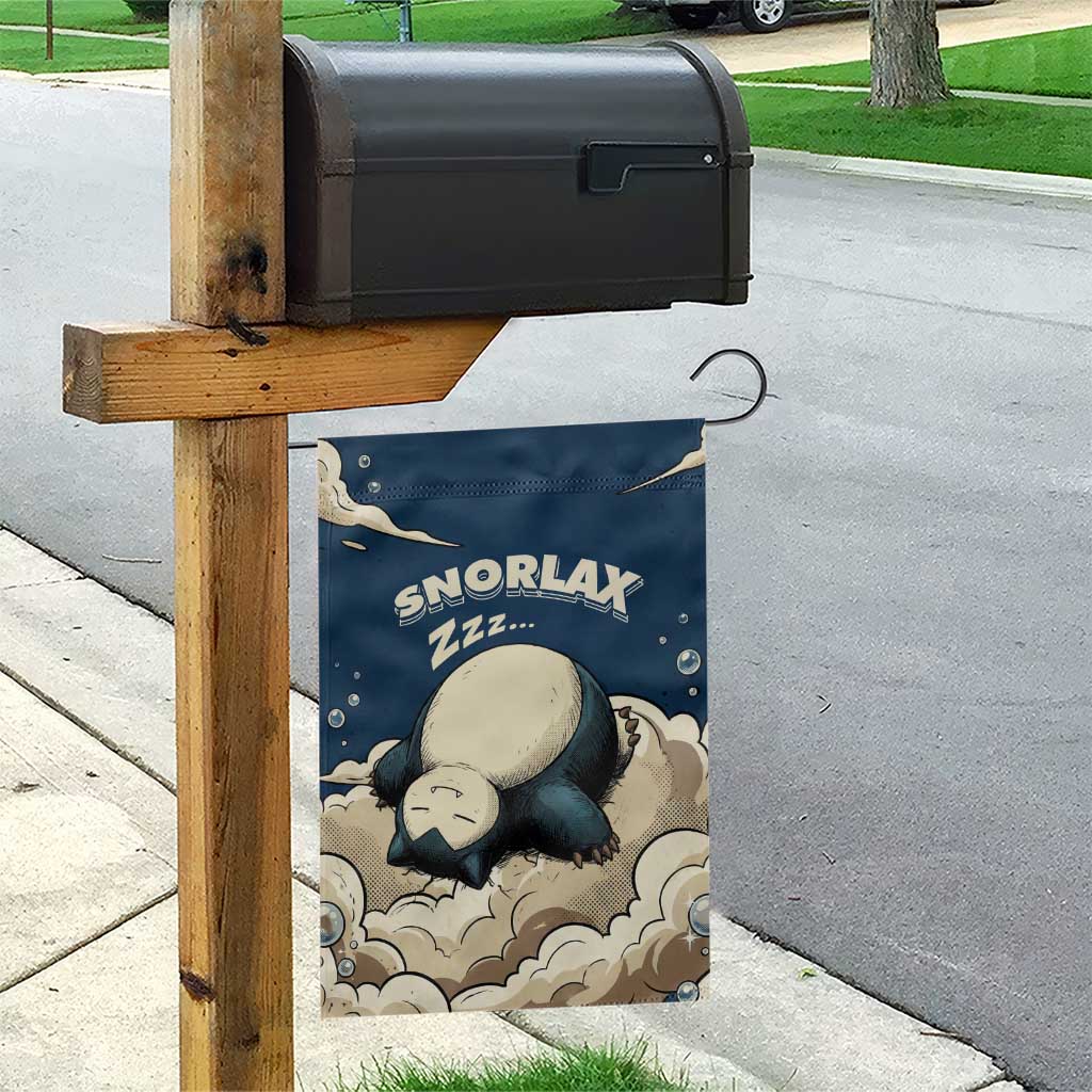 Snorlax Sleeping Cloud Garden Flag Snorlax Zzz... Peace in Every Puff of Sleep