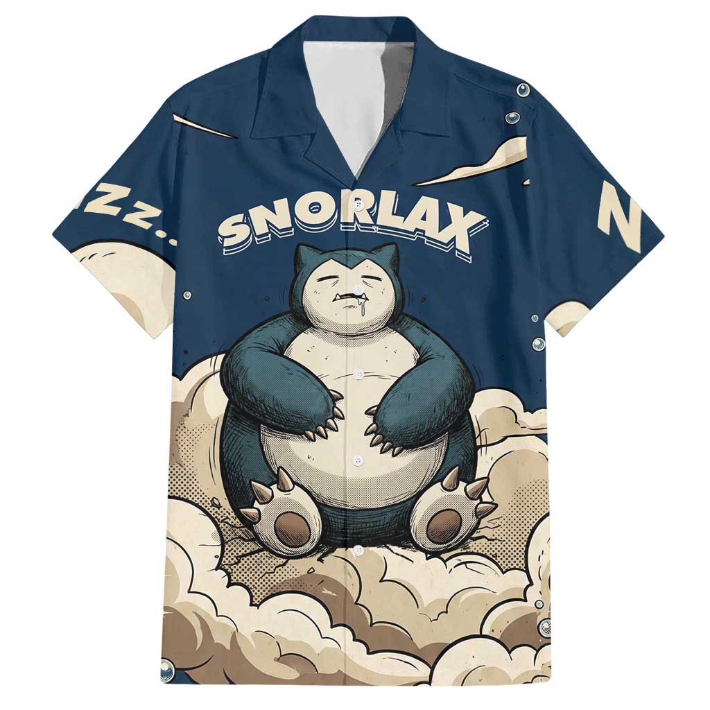 Snorlax Sleeping Cloud Hawaiian Shirt Snorlax Zzz... Peace in Every Puff of Sleep