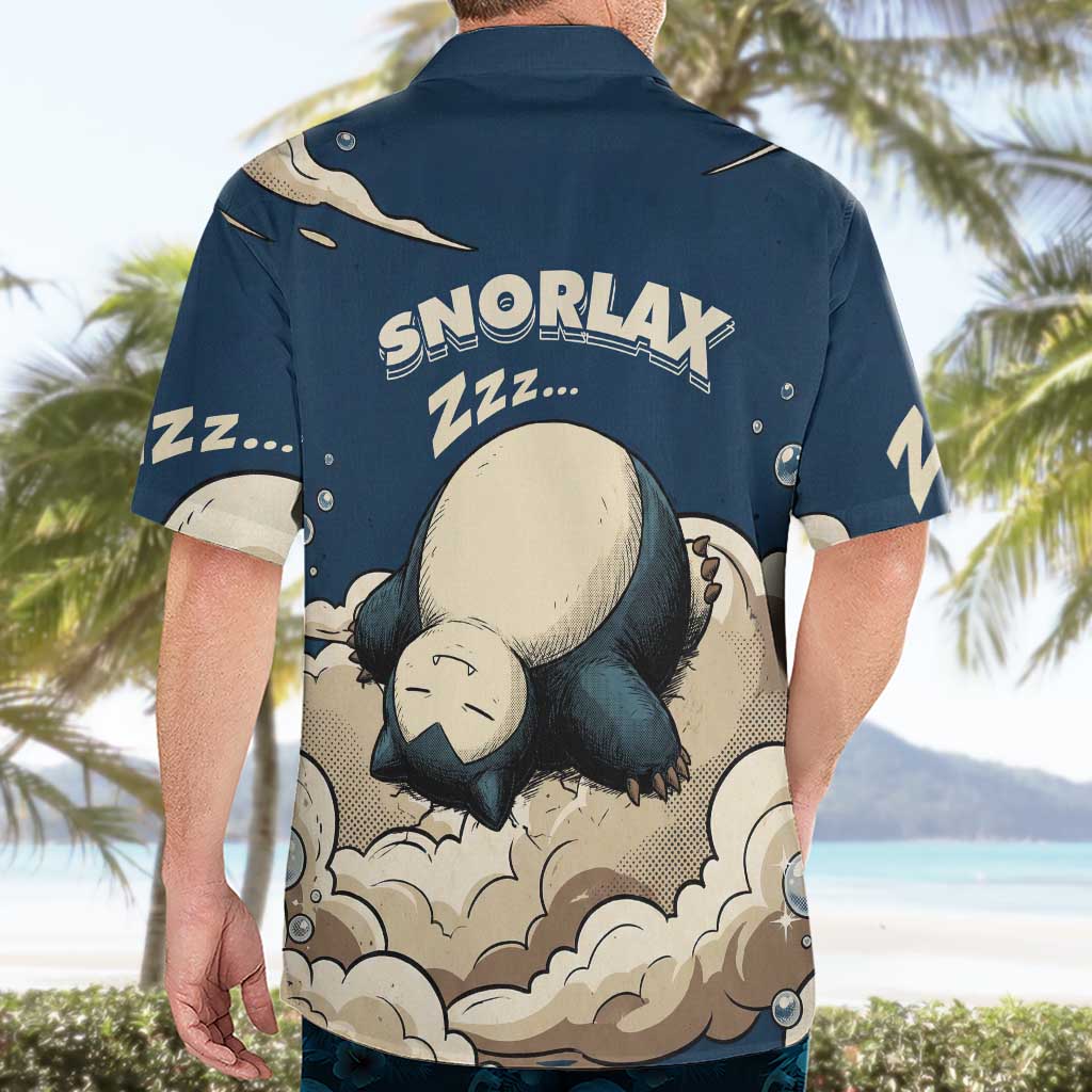 Snorlax Sleeping Cloud Hawaiian Shirt Snorlax Zzz... Peace in Every Puff of Sleep