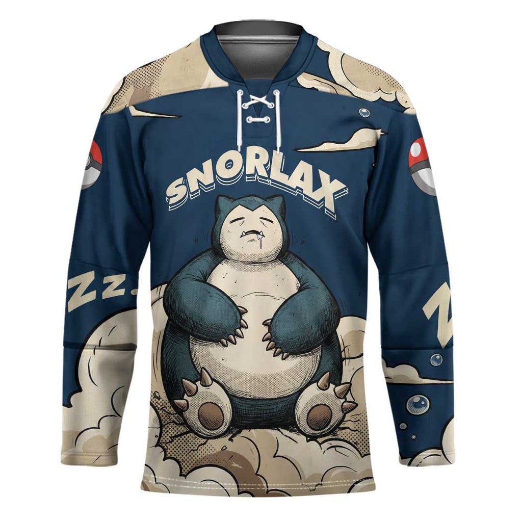 Snorlax Sleeping Cloud Hockey Jersey Snorlax Zzz... Peace in Every Puff of Sleep