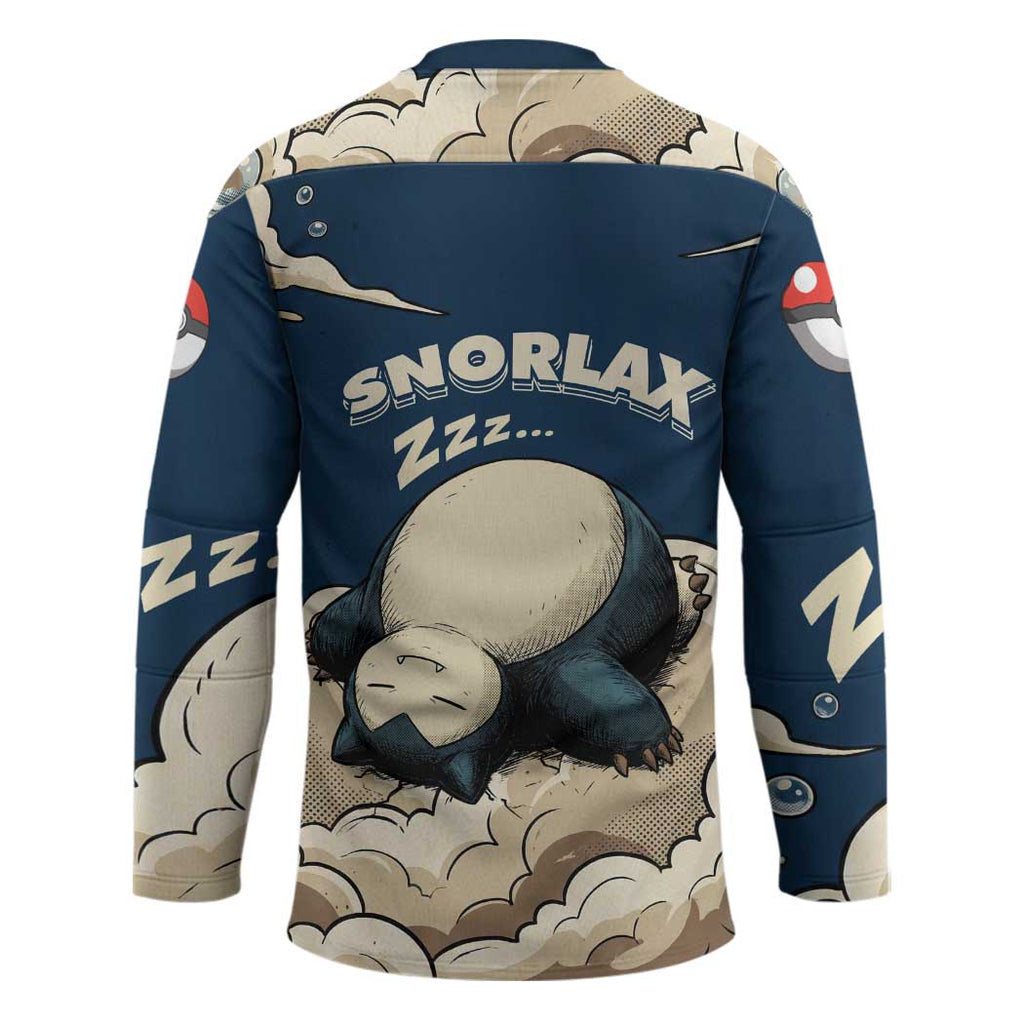 Snorlax Sleeping Cloud Hockey Jersey Snorlax Zzz... Peace in Every Puff of Sleep
