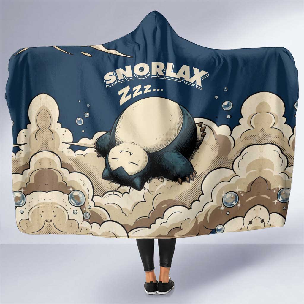 Snorlax Sleeping Cloud Hooded Blanket Snorlax Zzz... Peace in Every Puff of Sleep
