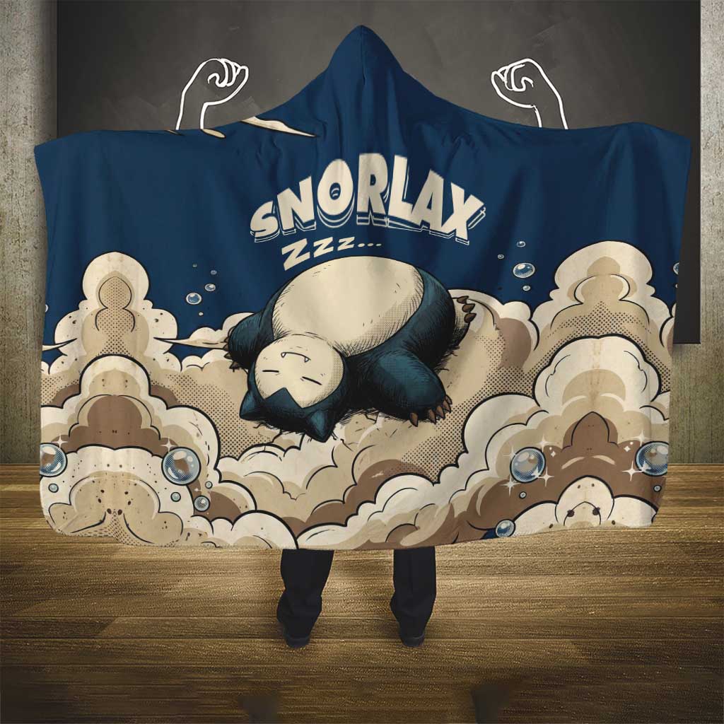 Snorlax Sleeping Cloud Hooded Blanket Snorlax Zzz... Peace in Every Puff of Sleep