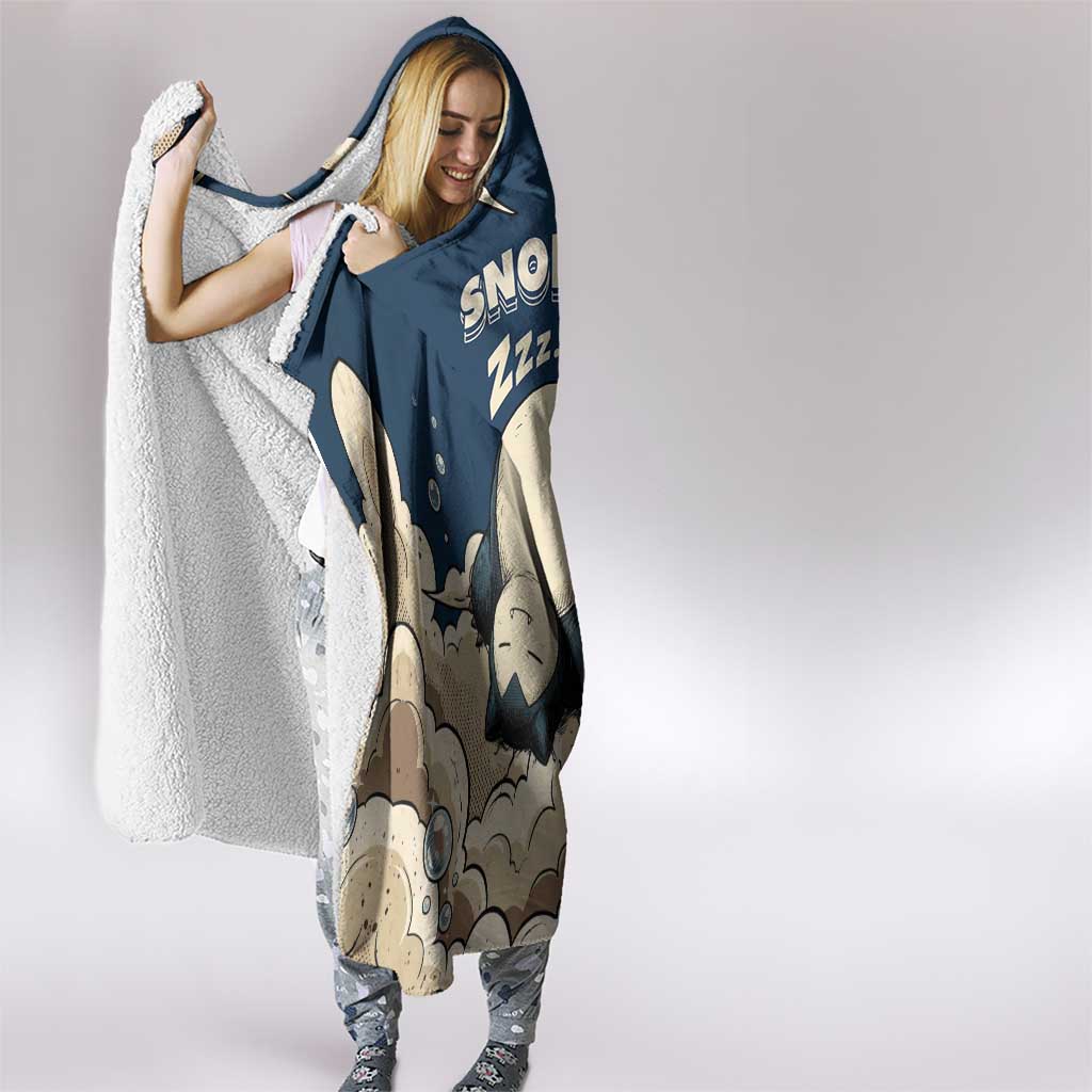 Snorlax Sleeping Cloud Hooded Blanket Snorlax Zzz... Peace in Every Puff of Sleep