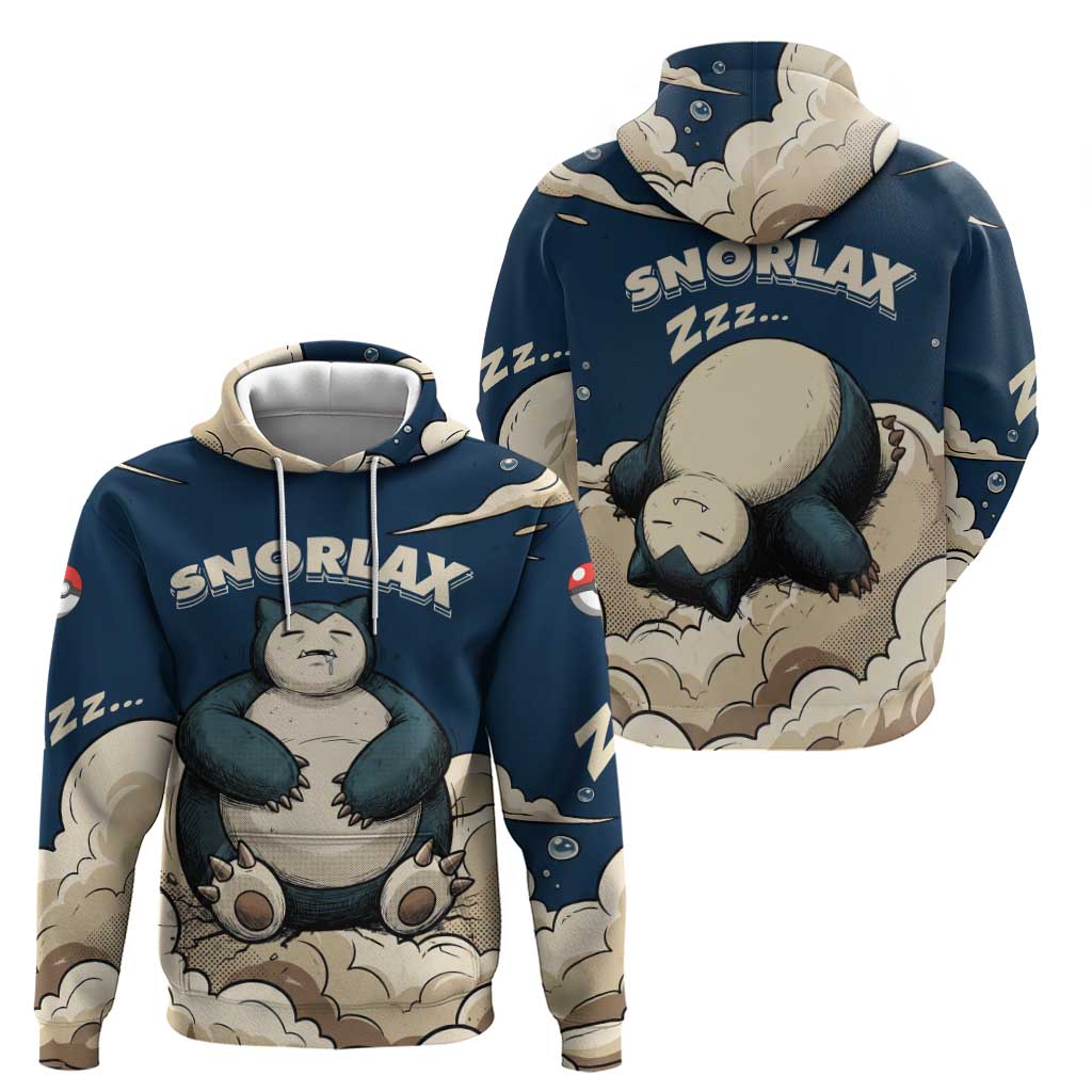 Snorlax Sleeping Cloud Hoodie Snorlax Zzz... Peace in Every Puff of Sleep