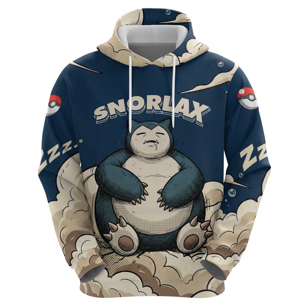 Snorlax Sleeping Cloud Hoodie Snorlax Zzz... Peace in Every Puff of Sleep