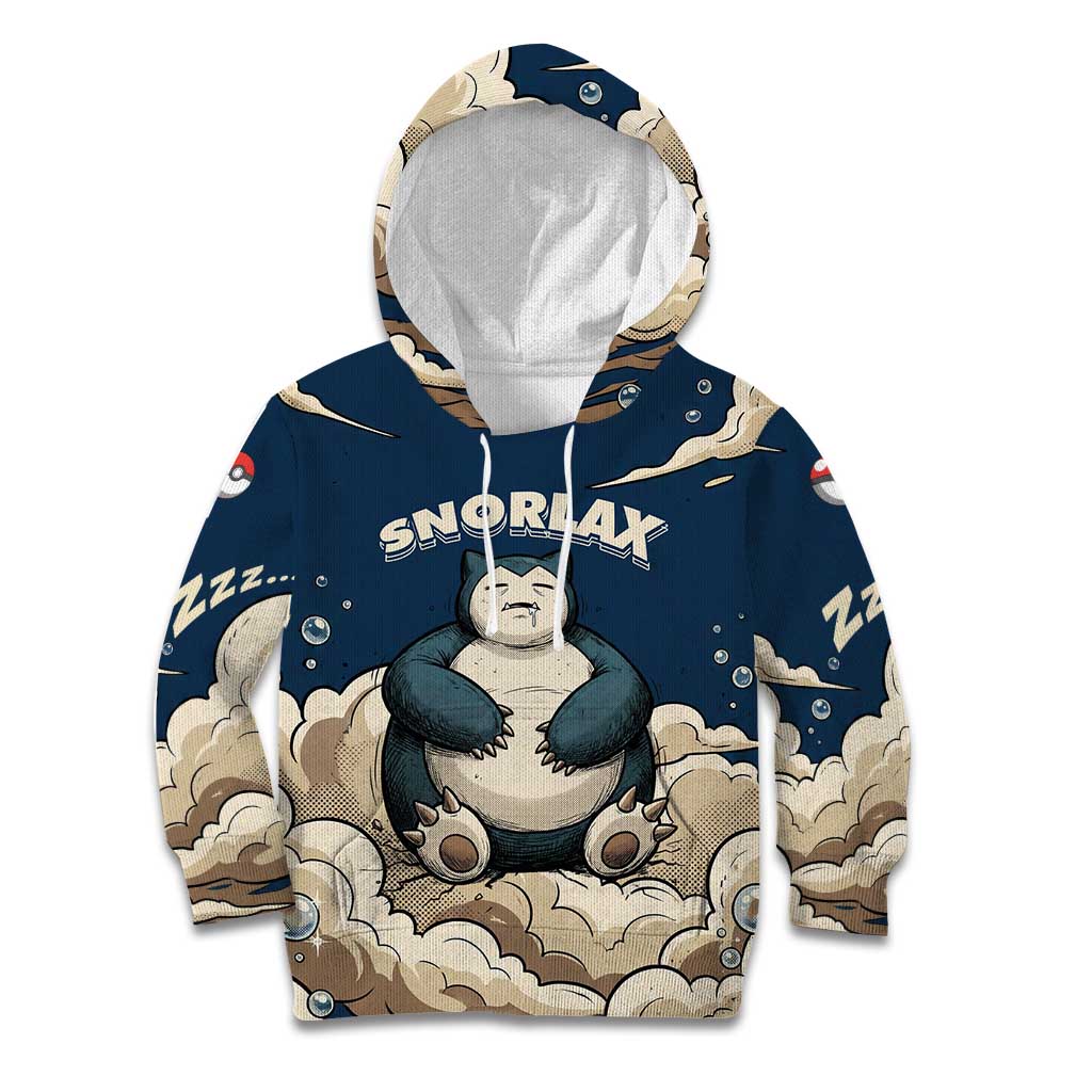 Snorlax Sleeping Cloud Kid Hoodie Snorlax Zzz... Peace in Every Puff of Sleep