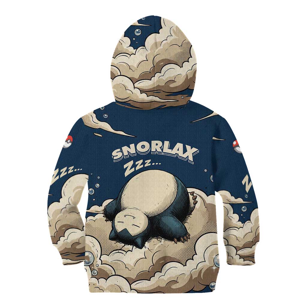 Snorlax Sleeping Cloud Kid Hoodie Snorlax Zzz... Peace in Every Puff of Sleep