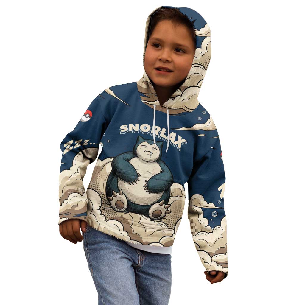 Snorlax Sleeping Cloud Kid Hoodie Snorlax Zzz... Peace in Every Puff of Sleep