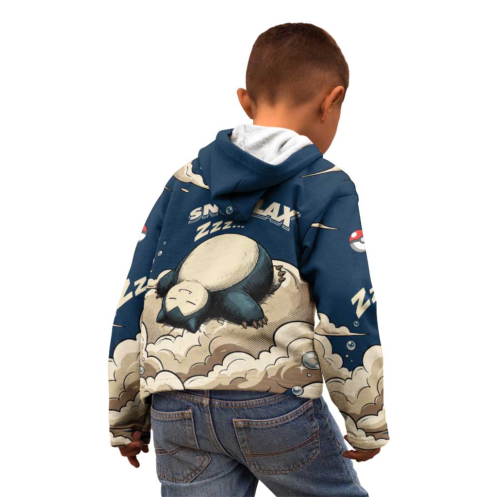 Snorlax Sleeping Cloud Kid Hoodie Snorlax Zzz... Peace in Every Puff of Sleep