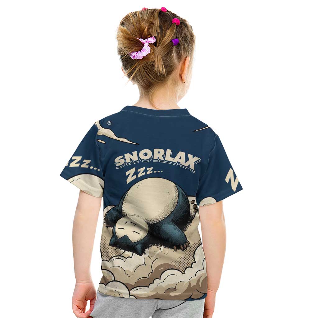 Snorlax Sleeping Cloud Kid T Shirt Snorlax Zzz... Peace in Every Puff of Sleep
