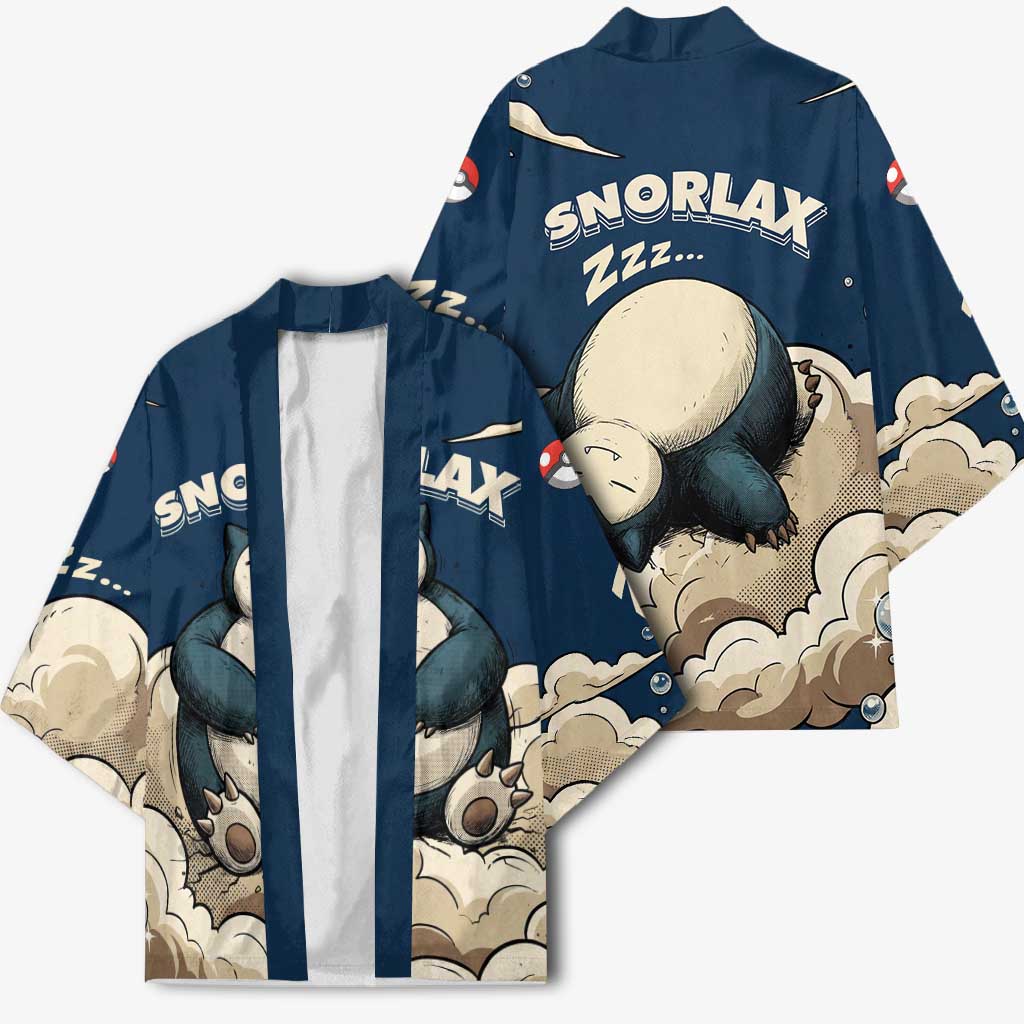 Snorlax Sleeping Cloud Kimono Snorlax Zzz... Peace in Every Puff of Sleep