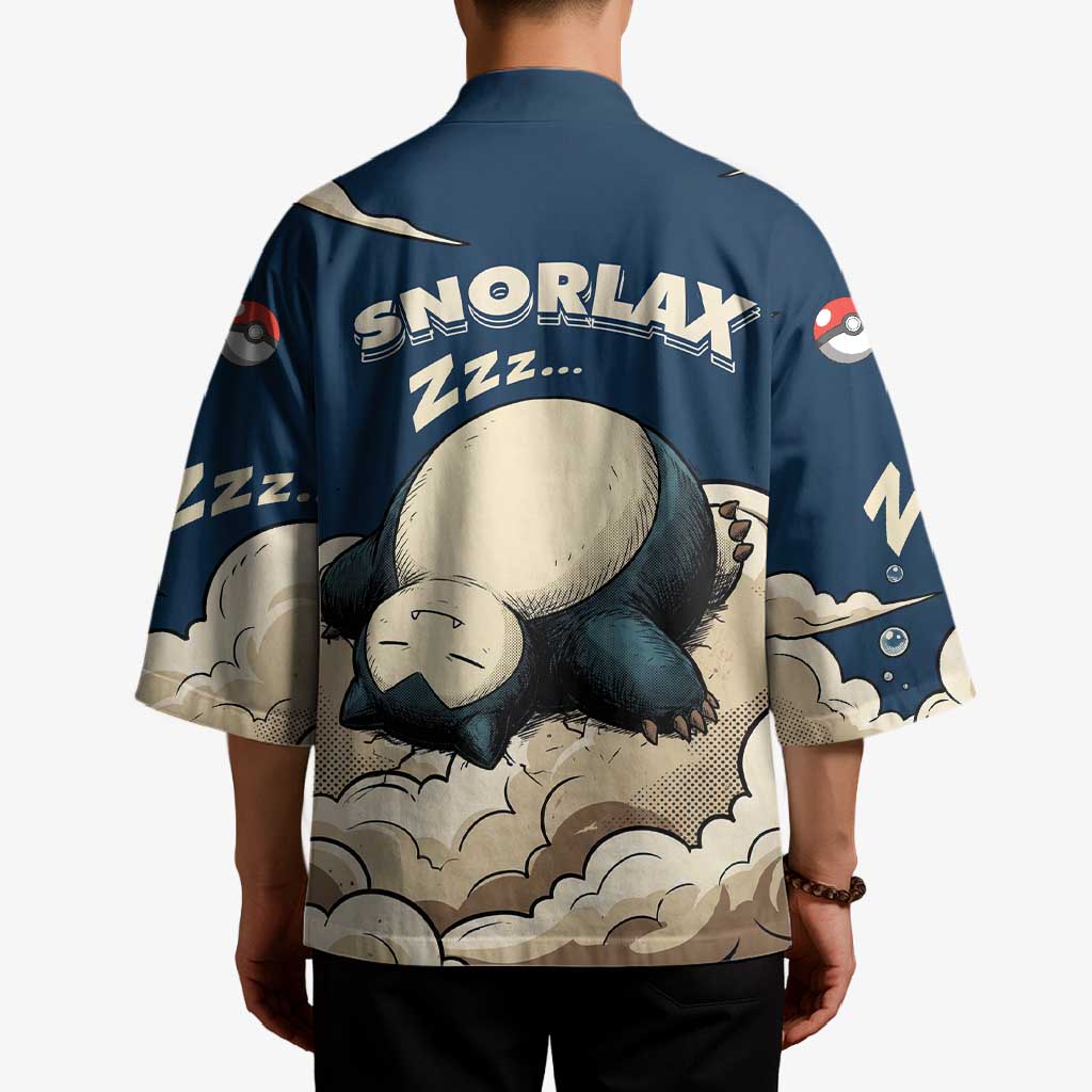 Snorlax Sleeping Cloud Kimono Snorlax Zzz... Peace in Every Puff of Sleep
