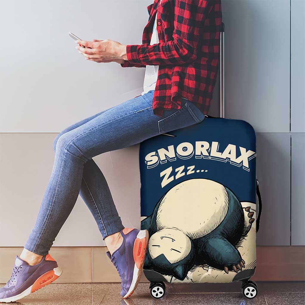Snorlax Sleeping Cloud Luggage Cover Snorlax Zzz... Peace in Every Puff of Sleep