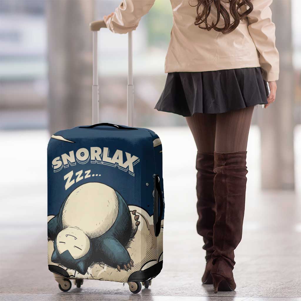 Snorlax Sleeping Cloud Luggage Cover Snorlax Zzz... Peace in Every Puff of Sleep