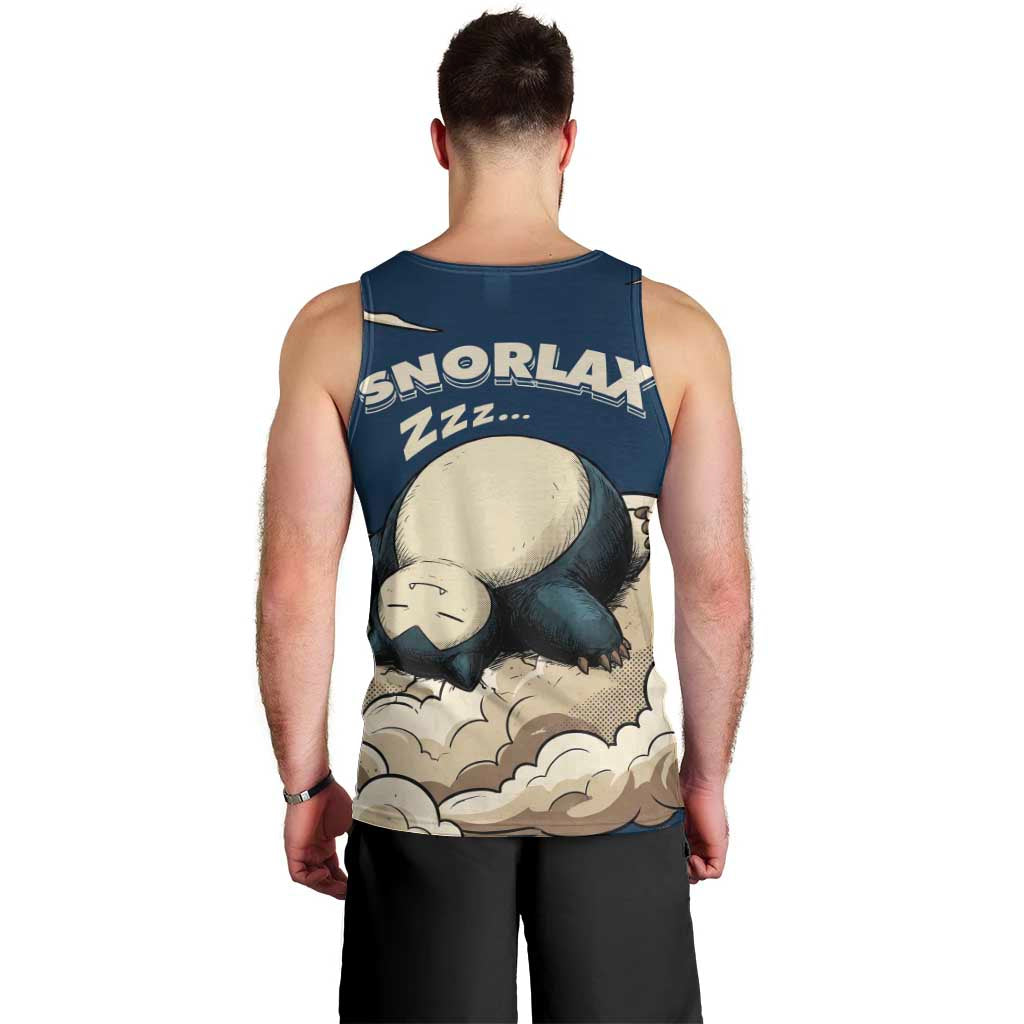 Snorlax Sleeping Cloud Men Tank Top Snorlax Zzz... Peace in Every Puff of Sleep