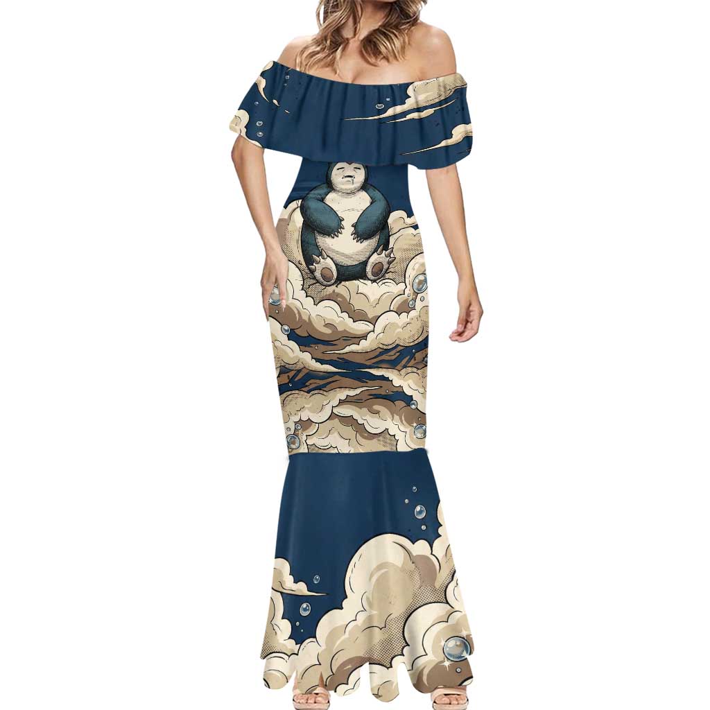 Snorlax Sleeping Cloud Mermaid Dress Snorlax Zzz... Peace in Every Puff of Sleep