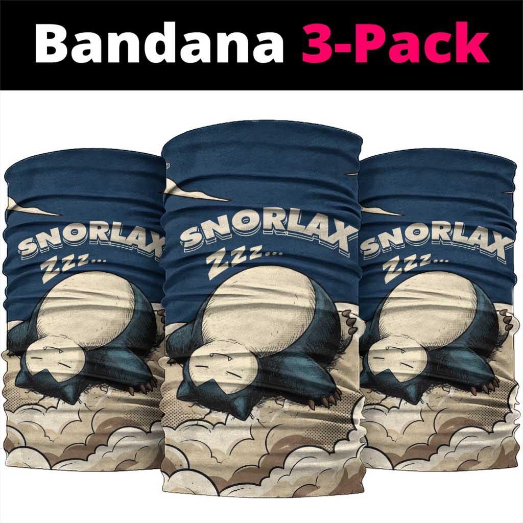 Snorlax Sleeping Cloud Neck Gaiter Snorlax Zzz... Peace in Every Puff of Sleep