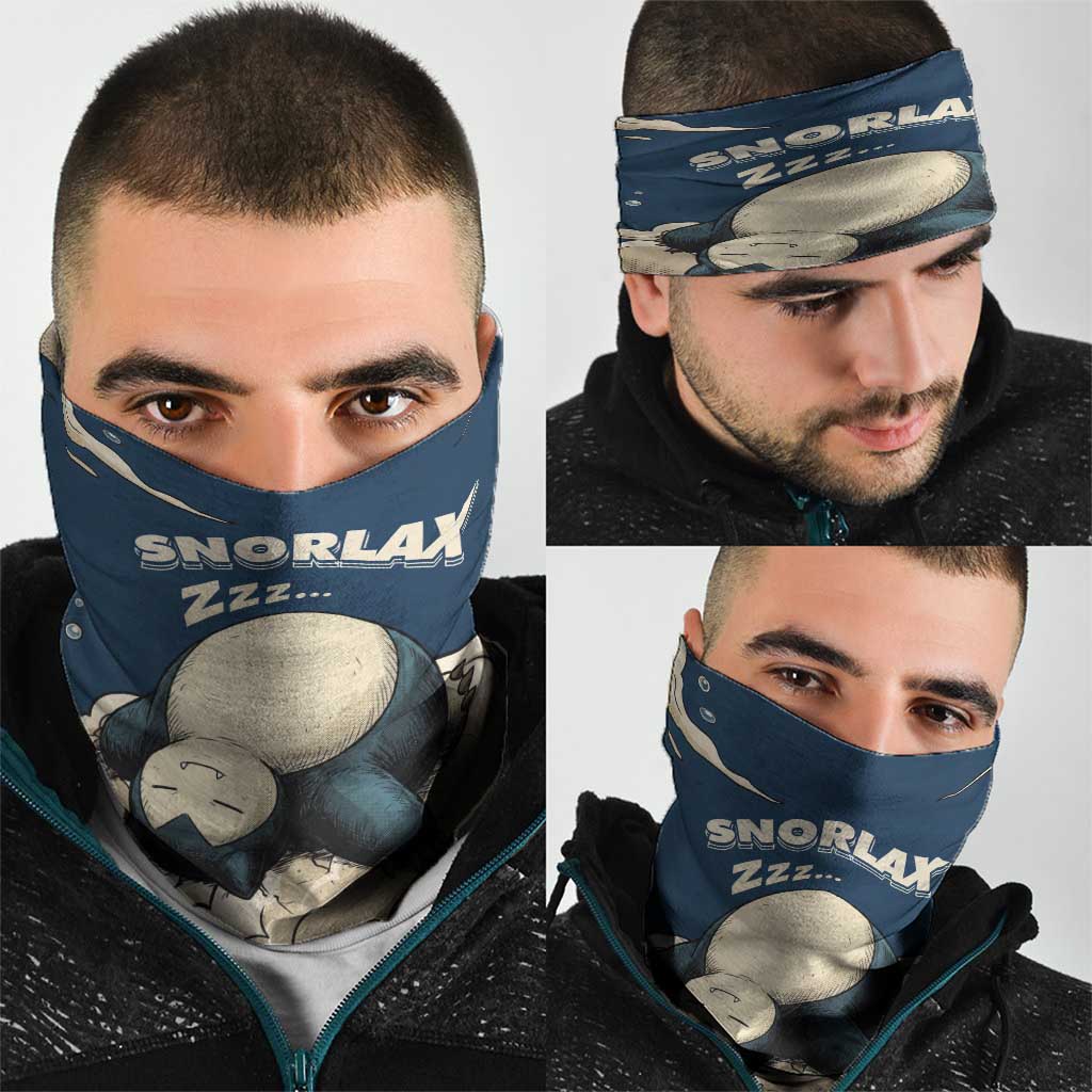 Snorlax Sleeping Cloud Neck Gaiter Snorlax Zzz... Peace in Every Puff of Sleep