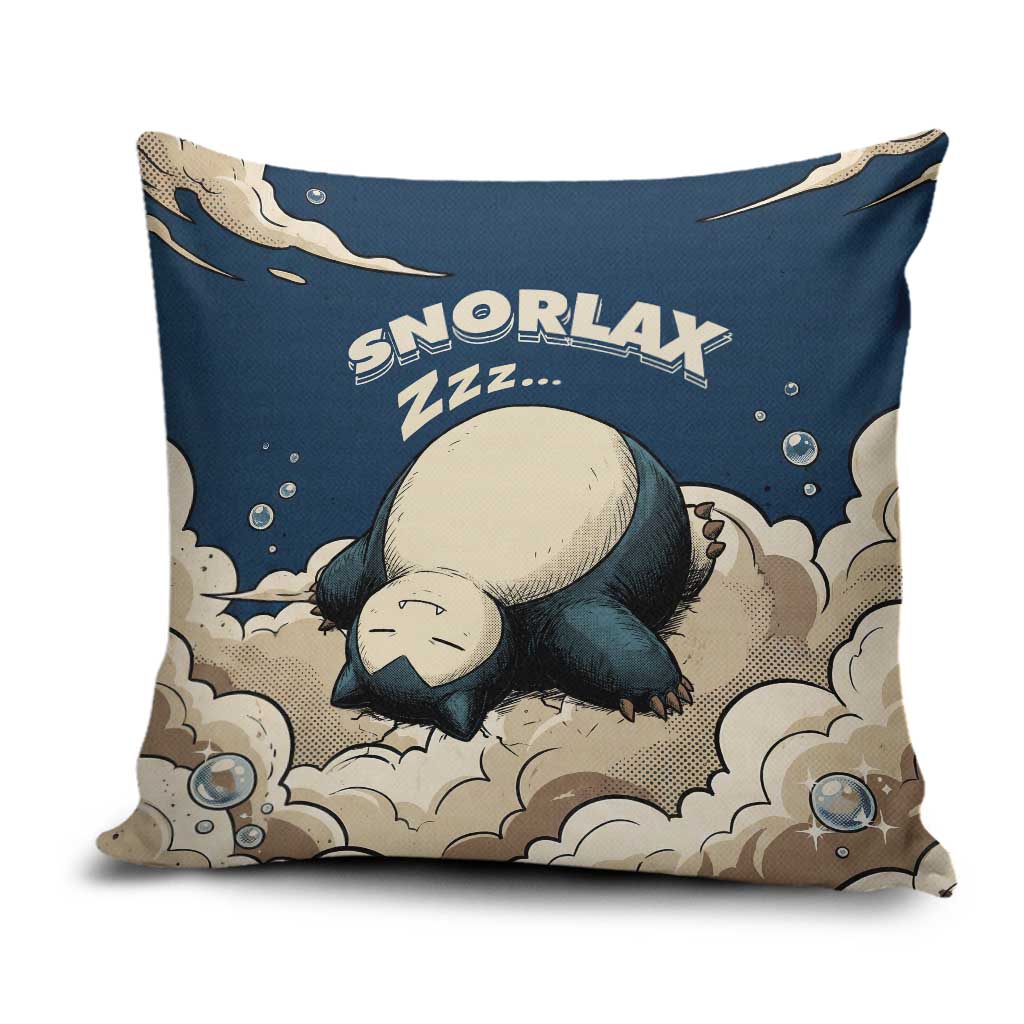 Snorlax Sleeping Cloud Pillow Cover Snorlax Zzz... Peace in Every Puff of Sleep