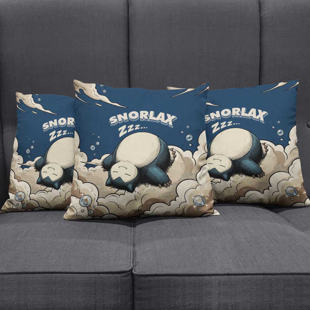 Snorlax Sleeping Cloud Pillow Cover Snorlax Zzz... Peace in Every Puff of Sleep