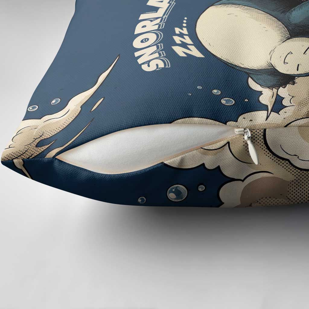 Snorlax Sleeping Cloud Pillow Cover Snorlax Zzz... Peace in Every Puff of Sleep