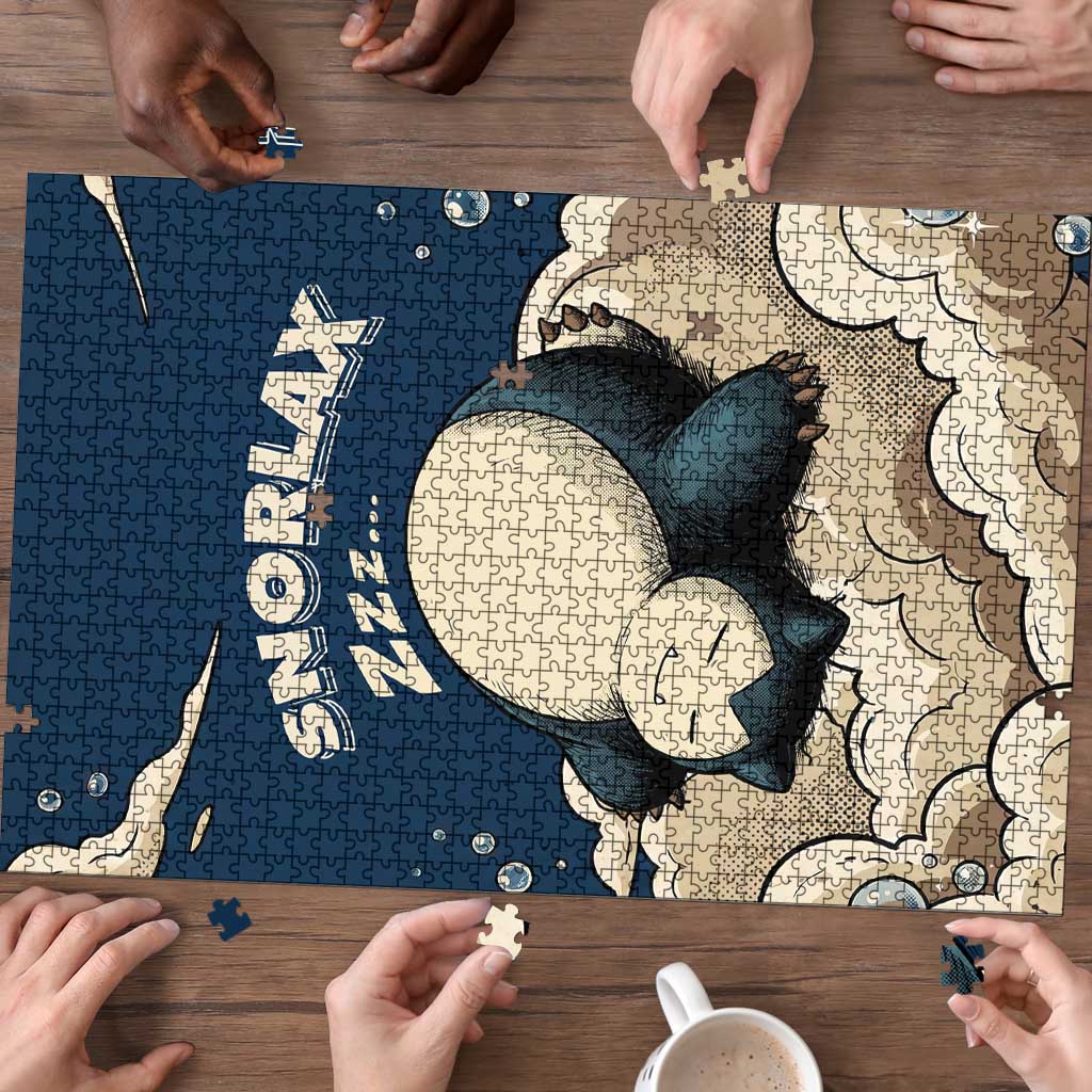 Snorlax Sleeping Cloud Puzzle Snorlax Zzz... Peace in Every Puff of Sleep