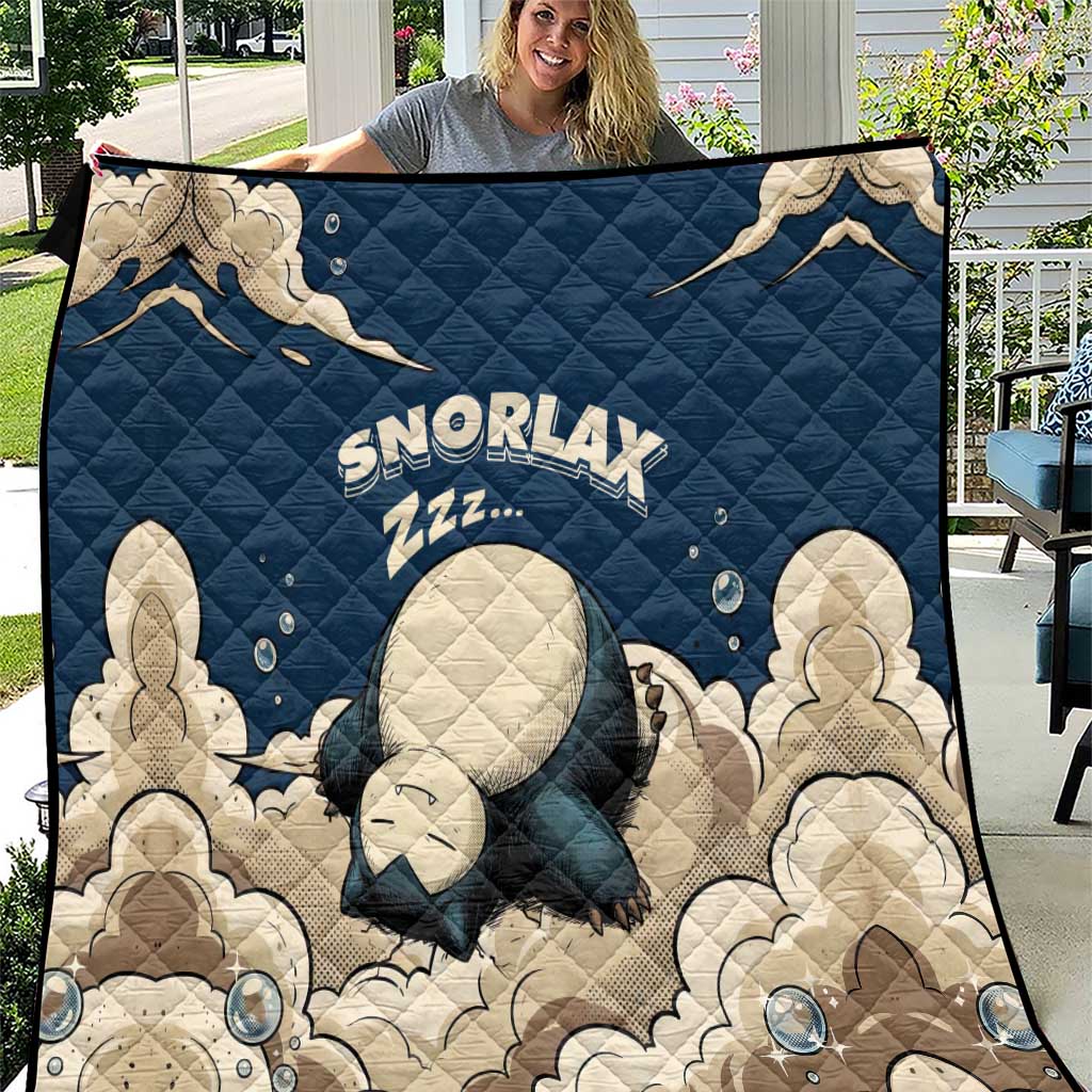 Snorlax Sleeping Cloud Quilt Snorlax Zzz... Peace in Every Puff of Sleep