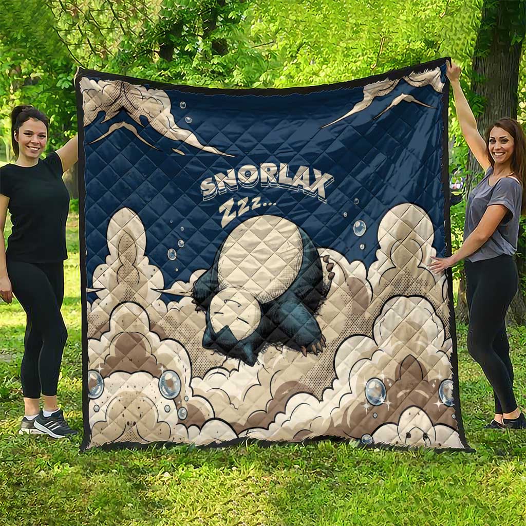 Snorlax Sleeping Cloud Quilt Snorlax Zzz... Peace in Every Puff of Sleep