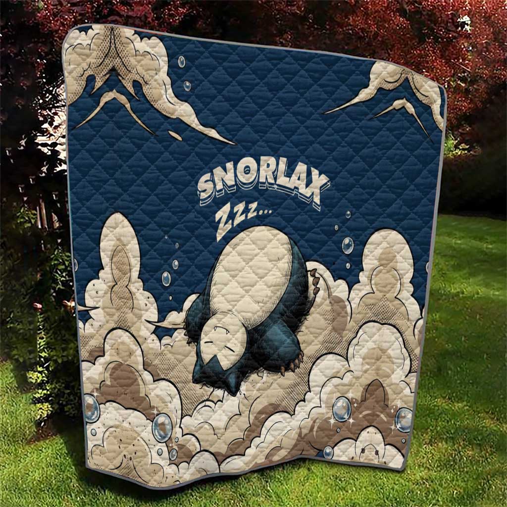 Snorlax Sleeping Cloud Quilt Snorlax Zzz... Peace in Every Puff of Sleep