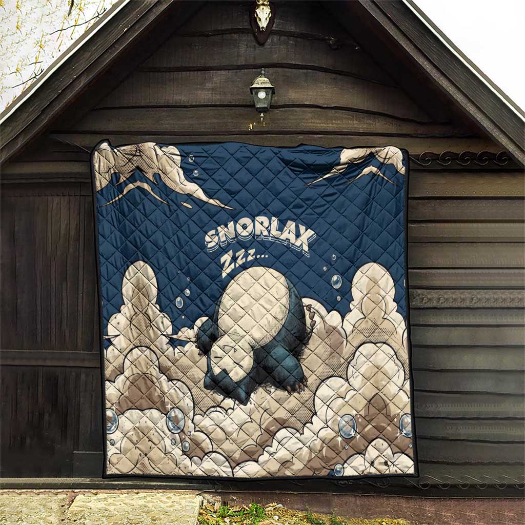 Snorlax Sleeping Cloud Quilt Snorlax Zzz... Peace in Every Puff of Sleep