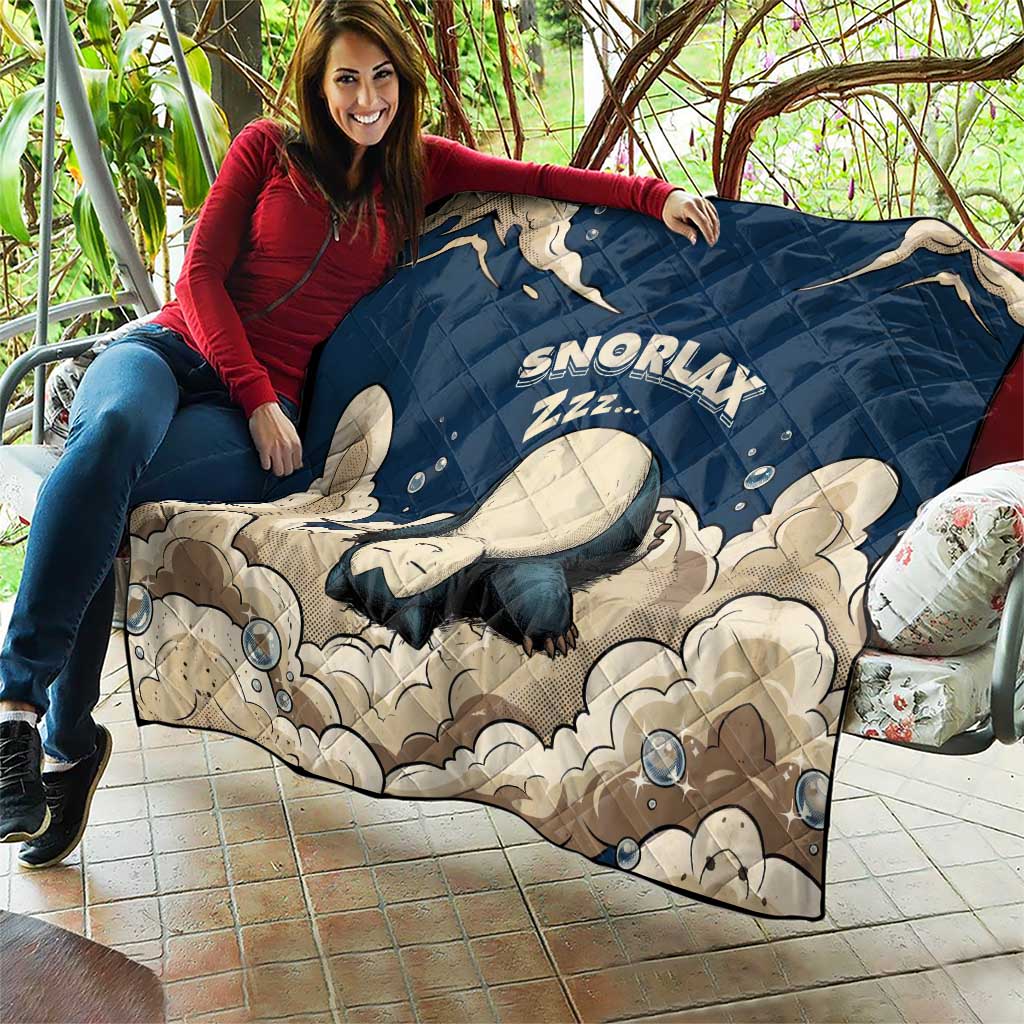 Snorlax Sleeping Cloud Quilt Snorlax Zzz... Peace in Every Puff of Sleep