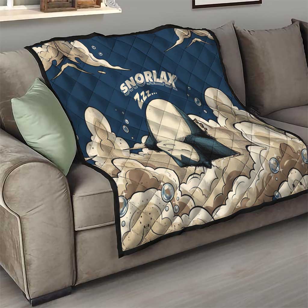 Snorlax Sleeping Cloud Quilt Snorlax Zzz... Peace in Every Puff of Sleep