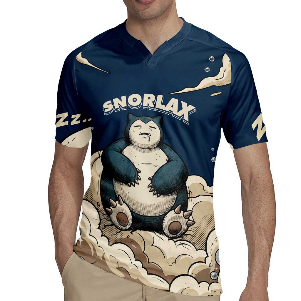 Snorlax Sleeping Cloud Rugby Jersey Snorlax Zzz... Peace in Every Puff of Sleep