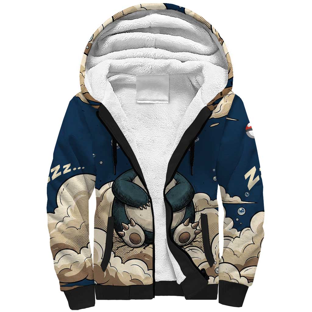 Snorlax Sleeping Cloud Sherpa Hoodie Snorlax Zzz... Peace in Every Puff of Sleep