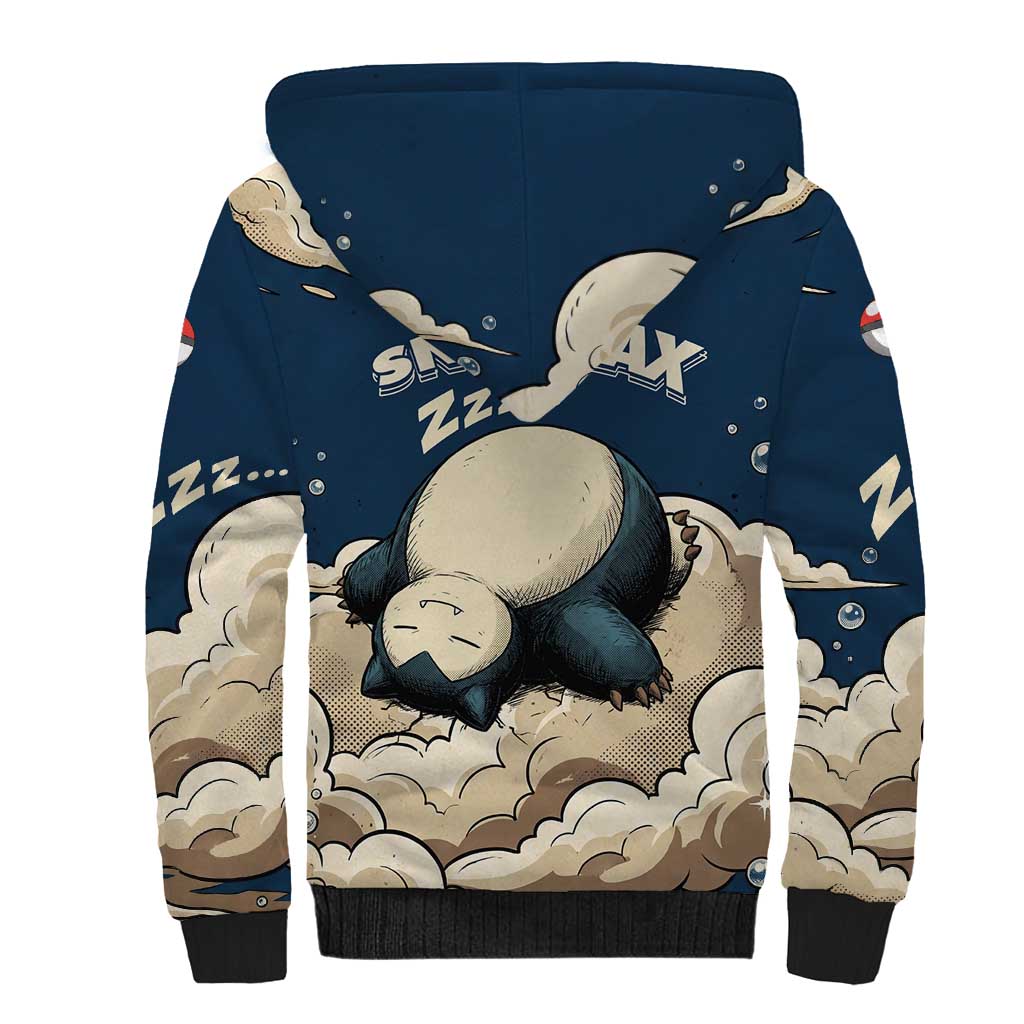 Snorlax Sleeping Cloud Sherpa Hoodie Snorlax Zzz... Peace in Every Puff of Sleep