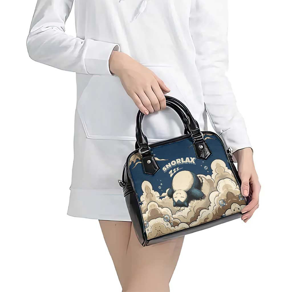 Snorlax Sleeping Cloud Shoulder Handbag Snorlax Zzz... Peace in Every Puff of Sleep