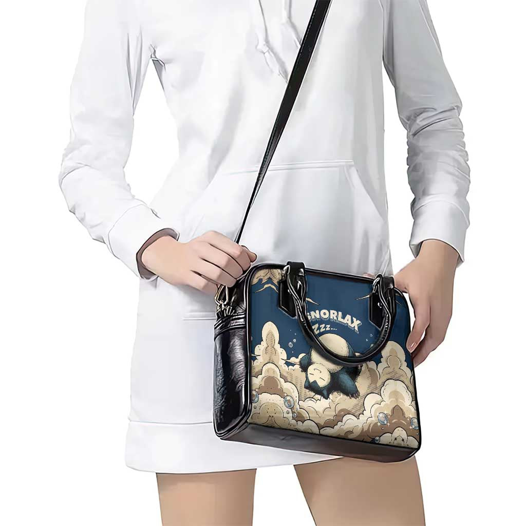 Snorlax Sleeping Cloud Shoulder Handbag Snorlax Zzz... Peace in Every Puff of Sleep