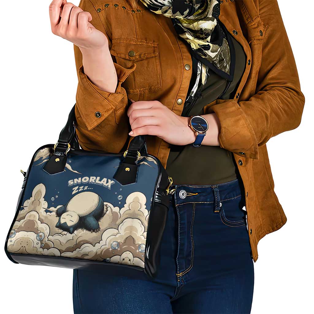 Snorlax Sleeping Cloud Shoulder Handbag Snorlax Zzz... Peace in Every Puff of Sleep