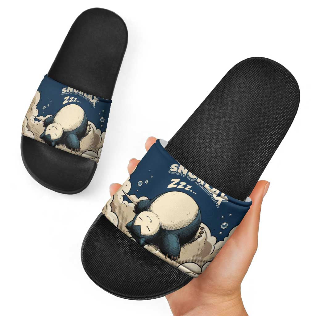 Snorlax Sleeping Cloud Slide Sandals Snorlax Zzz... Peace in Every Puff of Sleep