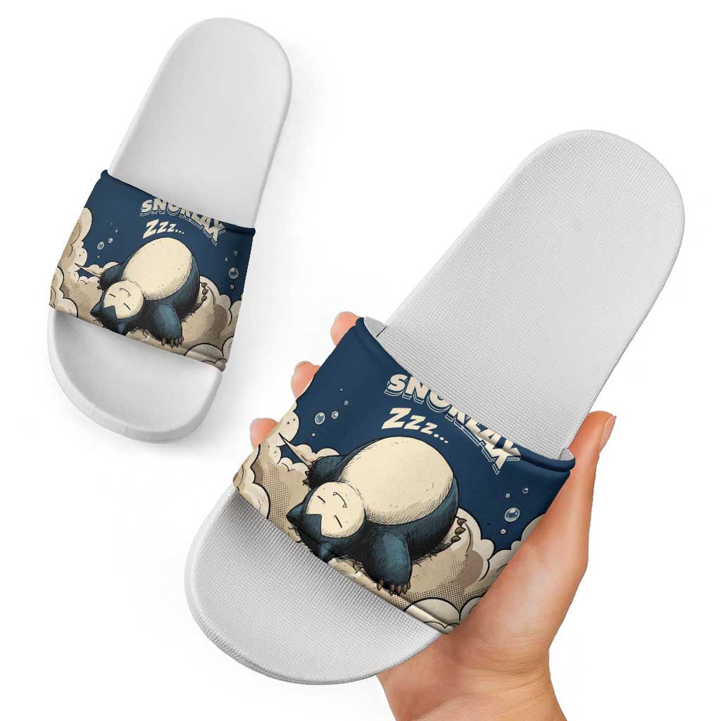 Snorlax Sleeping Cloud Slide Sandals Snorlax Zzz... Peace in Every Puff of Sleep