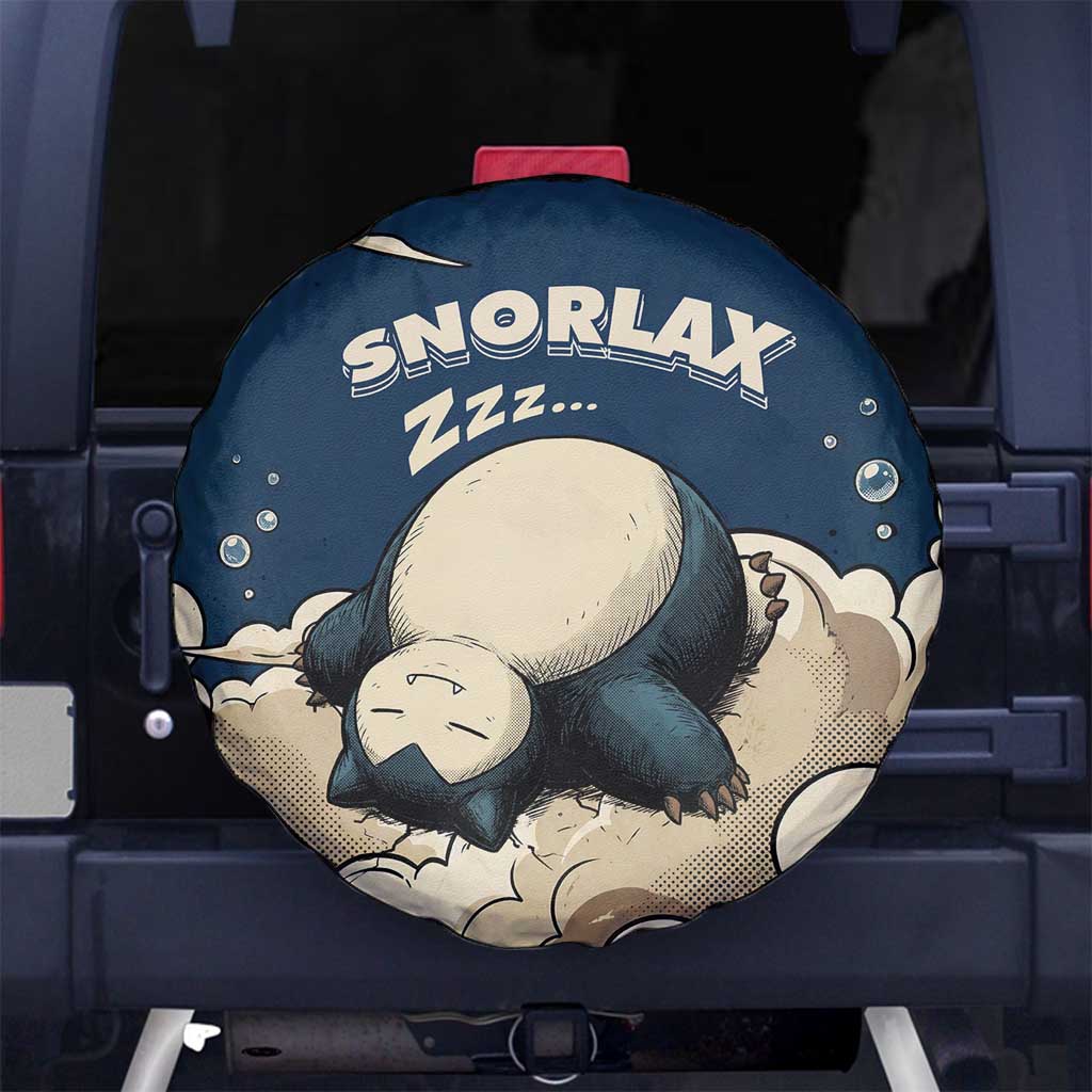Snorlax Sleeping Cloud Spare Tire Cover Snorlax Zzz... Peace in Every Puff of Sleep