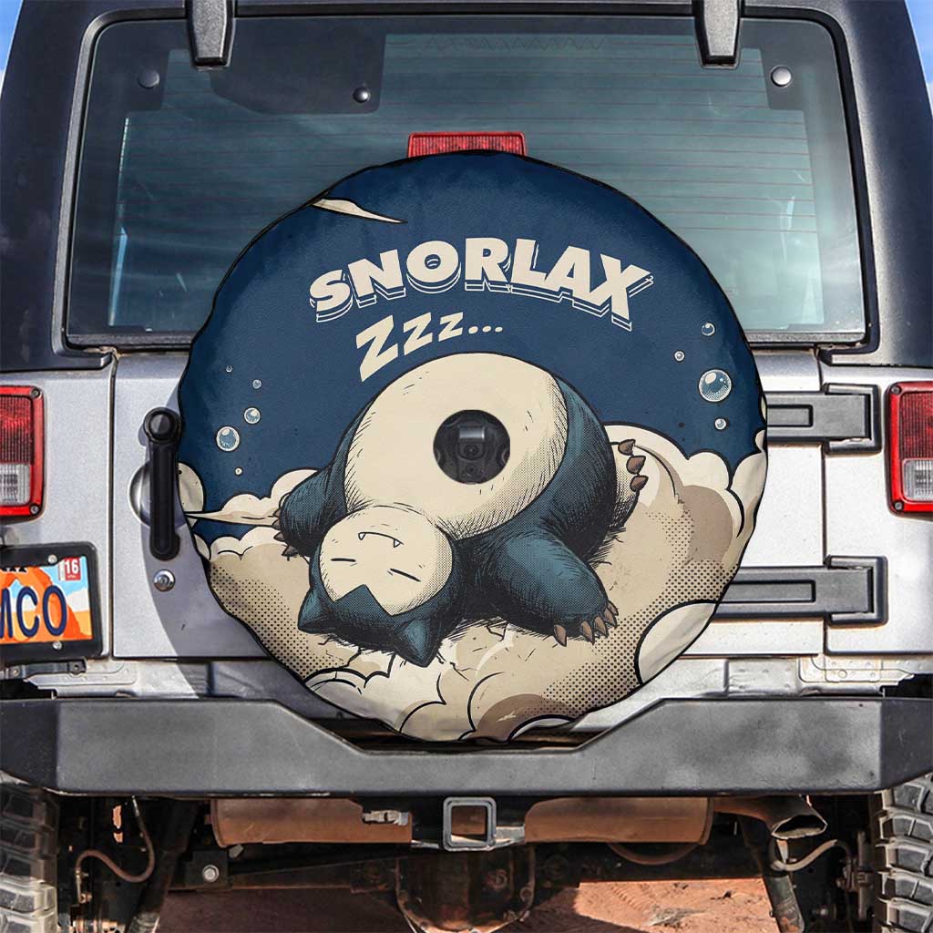 Snorlax Sleeping Cloud Spare Tire Cover Snorlax Zzz... Peace in Every Puff of Sleep