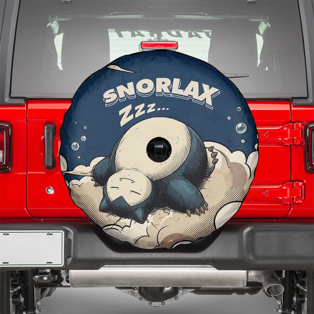 Snorlax Sleeping Cloud Spare Tire Cover Snorlax Zzz... Peace in Every Puff of Sleep